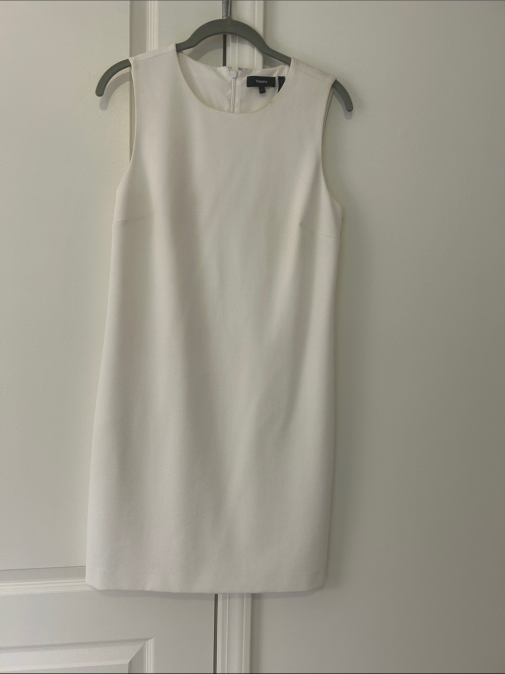 Theory white A line lined dress!